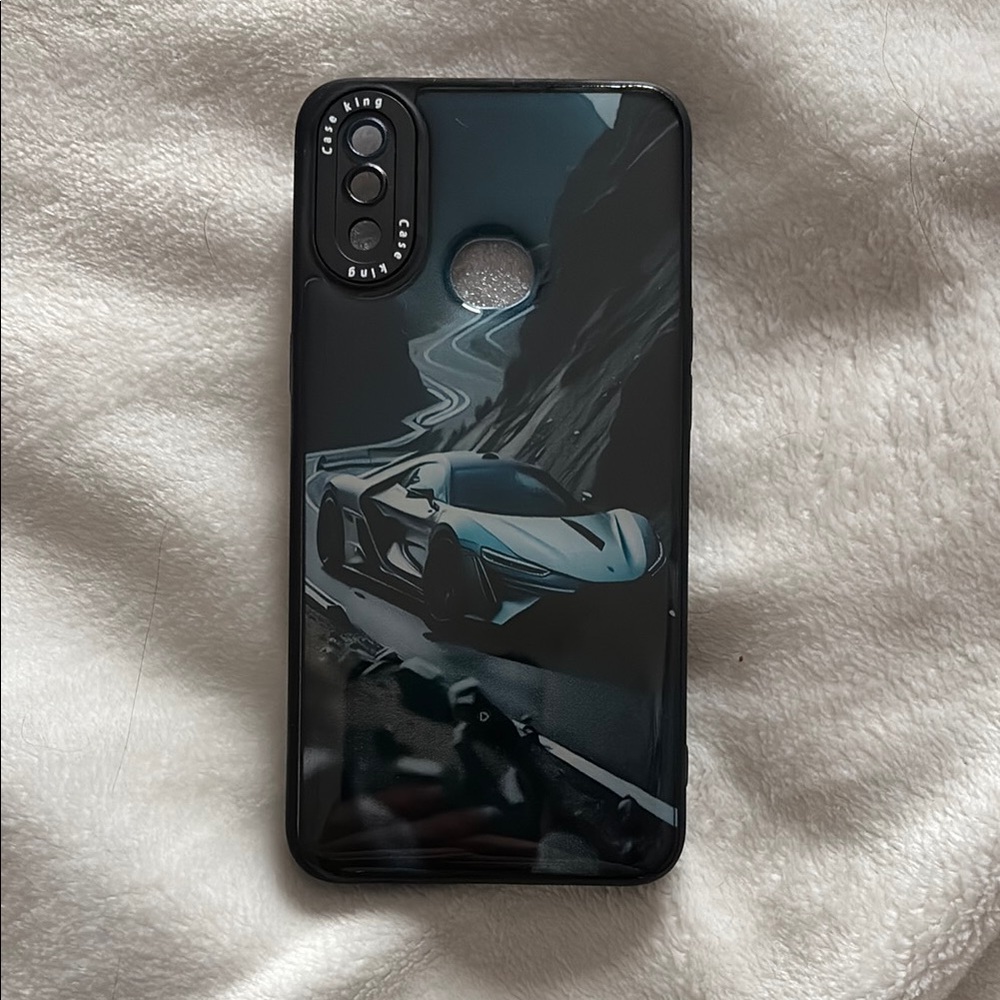 Black Artistic Design Phone Case Sleek and Dynamic